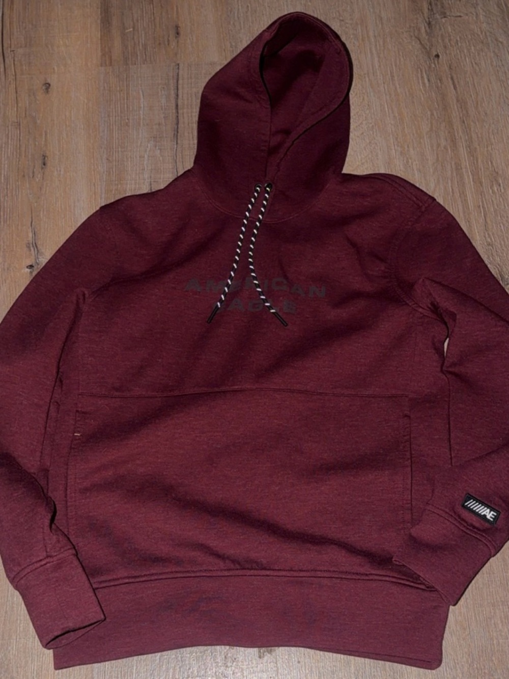 American Eagle Outfitters Maroon Hooded Sweatshirt